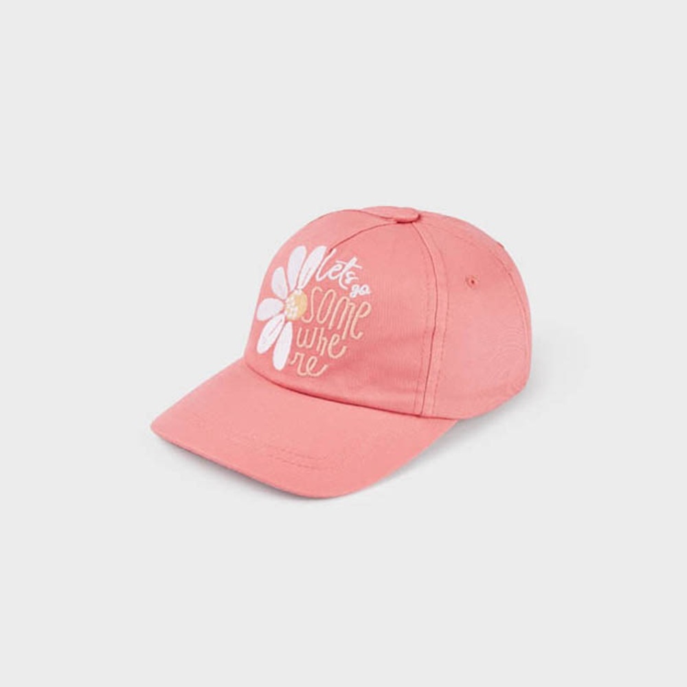 Size 51 cm Kids Hat Mayoral Pink Kids Hat with Daisy Design